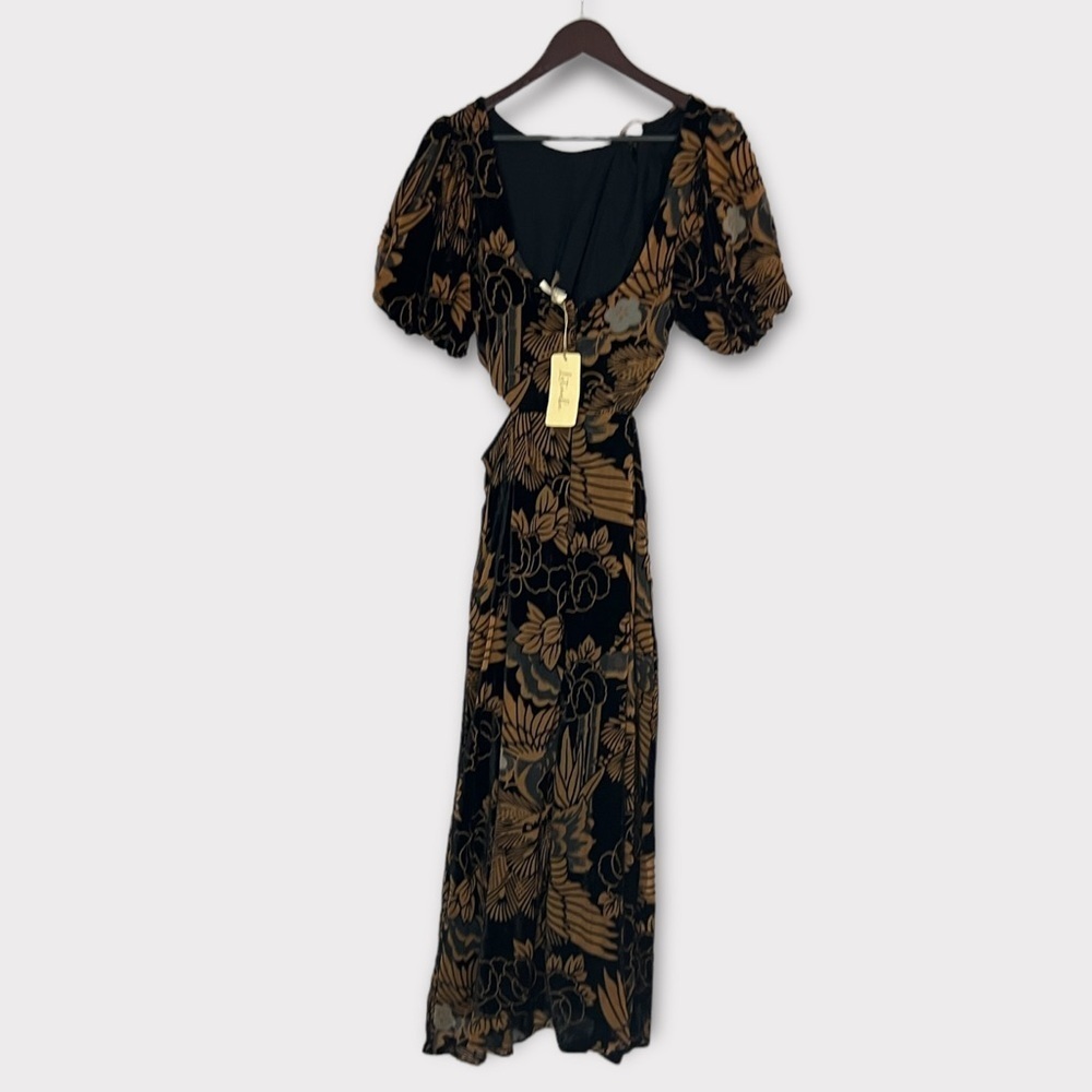 Anthropologie Let‎ Me Be Burnout Velvet Cutout Maxi Dress NWT - Picture 5 of 12